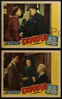 3r510 EXPOSED 6 LCs 1947 crime thriller images of Adele Mara, Robert Scott!