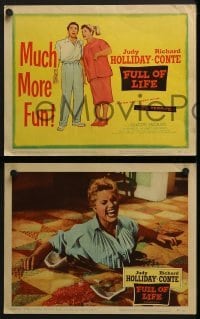 3r130 FULL OF LIFE 8 LCs 1957 wacky newlyweds Judy Holliday & Richard Conte w/ Baccaloni!