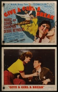 3r141 GIVE A GIRL A BREAK 8 LCs 1953 Marge & Gower Champion dancing, Debbie Reynolds!