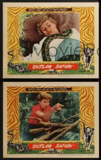 3r145 GOLDEN IVORY 8 LCs 1957 cool images of African wildlife, Susan Stephan, White Huntress!