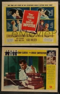 3r149 GREAT IMPOSTOR 8 LCs 1961 Tony Curtis as Waldo DeMara, who faked being a doctor, warden & more