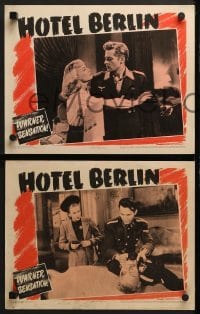 3r814 HOTEL BERLIN 3 LCs 1945 Faye Emerson & Kurt Krueger in Vicki Baum's daring World War II story!