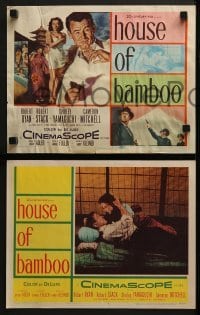 3r163 HOUSE OF BAMBOO 8 LCs 1955 Sam Fuller, Robert Ryan, Robert Stack, Sessue Hayakawa!