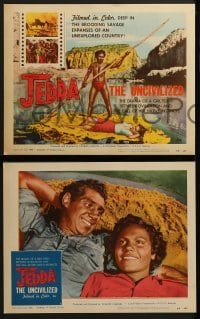 3r174 JEDDA THE UNCIVILIZED 8 LCs 1956 great images of Australian Aborigines in the Outback!