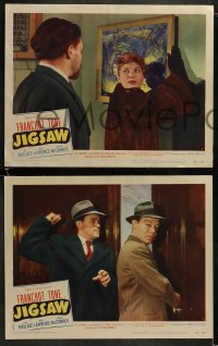 3r821 JIGSAW 3 LCs 1949 Franchot Tone & Jean Wallace in a deadly puzzle of love, Gun Moll!