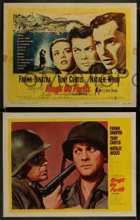 3r180 KINGS GO FORTH 8 LCs 1958 close portrait of Frank Sinatra, Tony Curtis & Natalie Wood!