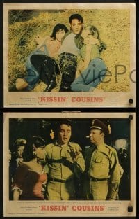 3r181 KISSIN' COUSINS 8 LCs 1964 cool images of hillbilly Elvis Presley and his lookalike Army twin!