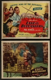 3r184 LAST OF THE BUCCANEERS 8 LCs 1950 Paul Henreid as pirate Jean Lafitte, Jack Oakie