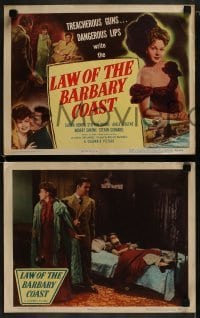 3r186 LAW OF THE BARBARY COAST 8 LCs 1949 sexy Gloria Henry, Stephen Dunne, casino gambling