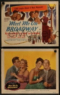 3r208 MEET ME ON BROADWAY 8 LCs 1946 Marjorie Reynolds, Jinx Falkenburg, love's young dream!