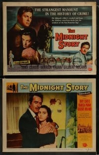 3r211 MIDNIGHT STORY 8 LCs 1957 Tony Curtis in the strangest San Francisco manhunt in history!