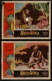 3r228 NAKED AFRICA 8 LCs 1957 AIP shockumentary, primitive passions unleashed, naked natives!