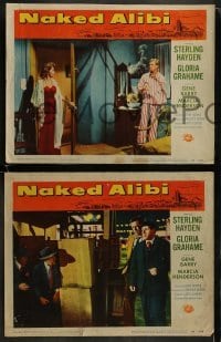 3r838 NAKED ALIBI 3 LCs 1954 sexy Gloria Grahame, Sterling Hayden, Gene Barry, film noir!