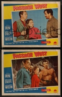 3r246 PASSAGE WEST 8 LCs 1951 cowboy western images of John Payne, Dennis O'Keefe, Arleen Whelan!