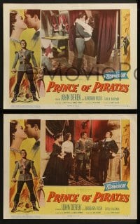 3r255 PRINCE OF PIRATES 8 LCs 1953 John Derek took what he wanted from a world at war, Barbara Rush!
