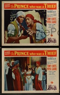 3r740 PRINCE WHO WAS A THIEF 4 LCs 1951 Tony Curtis, sexy Piper Laurie & Susan Cabot, Arabian Nights!