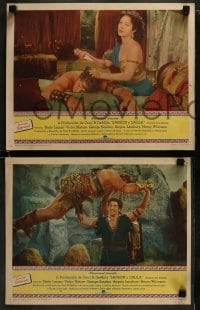 3r748 SAMSON & DELILAH 4 Spanish/US LCs 1949 Hedy Lamarr & Victor Mature, Cecil B. DeMille
