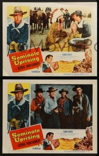 3r463 SEMINOLE UPRISING 7 LCs 1955 cavalry officer George Montgomery vs. Native American Indians!