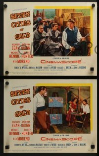3r635 SEVEN CITIES OF GOLD 5 LCs 1955 Richard Egan, Mexican Anthony Quinn, priest Michael Rennie!