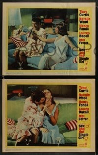 3r287 SEX & THE SINGLE GIRL 8 LCs 1965 great images of Tony Curtis & sexiest Natalie Wood!