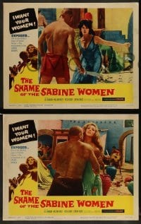 3r289 SHAME OF THE SABINE WOMEN 8 LCs 1962 El rapto de las sabinas, blackest pages of human history