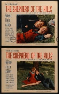 3r292 SHEPHERD OF THE HILLS 8 LCs R1955 Betty Field & Harry Carey, from Harold Bell Wright novel!