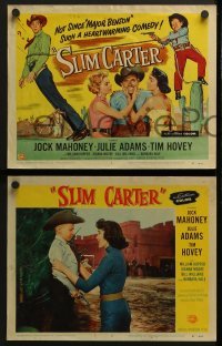 3r297 SLIM CARTER 8 LCs 1957 Jock Mahoney, Julie Adams, such a heartwarming cowboy comedy!