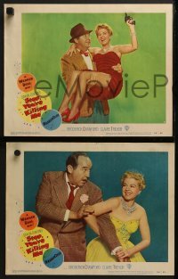 3r317 STOP YOU'RE KILLING ME 8 LCs 1953 Damon Runyon, Broderick Crawford, Claire Trevor!