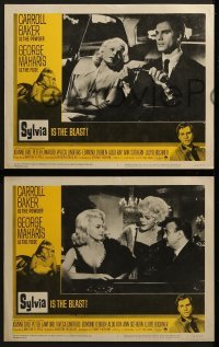 3r468 SYLVIA 7 LCs 1965 sexy Carroll Baker is the powder, George Maharis is the fuse!