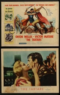 3r331 TARTARS 8 LCs 1961 Victor Mature & Orson Welles, sexy Liana Orfei!