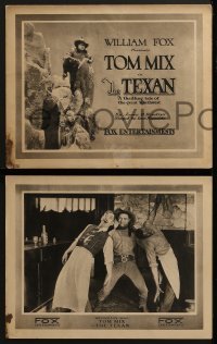 3r336 TEXAN 8 LCs R1920s great images of tough cowboy Tom Mix in silent western!