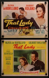 3r337 THAT LADY 8 LCs 1955 Gilbert Roland, Olivia de Havilland , directed by Terence Young!