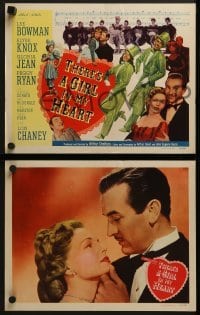 3r339 THERE'S A GIRL IN MY HEART 8 LCs 1949 pretty Elyse Knox, Lee Bowman and Lon Chaney Jr.!