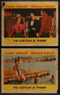 3r865 TO CATCH A THIEF 3 LCs 1955 Alfred Hitchcock, Cary Grant, Grace Kelley, Brigitte Auber!