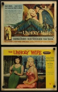 3r362 UNHOLY WIFE 8 LCs 1957 half-devil half-angel bad girl Diana Dors, Rod Steiger!