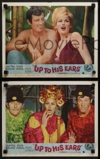 3r568 UP TO HIS EARS 6 LCs 1966 Jean-Paul Belmondo & sexiest Ursula Andress, de Broca!