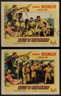 3r770 VALLEY OF HEAD HUNTERS 4 LCs 1953 Johnny Weismuller as Jungle Jim, w/ Tamba the Chimp!