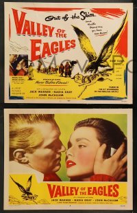 3r364 VALLEY OF THE EAGLES 8 LCs 1952 Terence Young, Nadia Gray, English Arctic thriller!