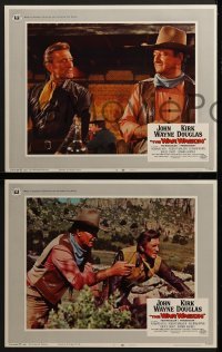 3r376 WAR WAGON 8 LCs 1967 great images of cowboys John Wayne & Kirk Douglas!