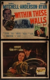 3r390 WITHIN THESE WALLS 8 LCs 1945 Thomas Mitchell, Mary Anderson, Eddie Ryan, prison escape!