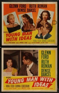 3r394 YOUNG MAN WITH IDEAS 8 LCs 1952 Glenn Ford with sexy Ruth Roman, Denise Darcel & Nina Foch!
