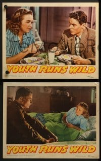 3r775 YOUTH RUNS WILD 4 LCs 1944 Bonita Granville, Jean Brooks, truth about modern youth!