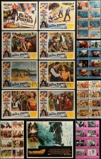 3s084 LOT OF 73 LOBBY CARDS 1950s-1980s complete sets of 8 cards from 7 different movies!