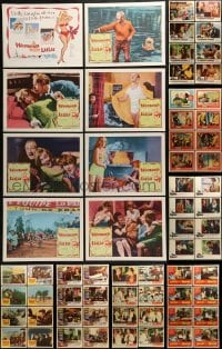 3s082 LOT OF 96 LOBBY CARDS 1950s-1980s complete sets of 8 cards from 12 different movies!