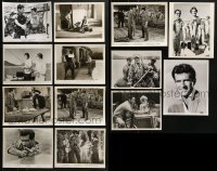 3s415 LOT OF 13 HUGH O'BRIAN 8X10 STILLS 1950s-1960s great scenes from several of his movies!