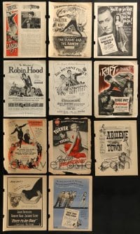 3s112 LOT OF 11 MOVIE MAGAZINE ADS 1940s-1950s different advertising for a variety of movies!