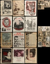 3s104 LOT OF 26 MOVIE MAGAZINE ADS 1940s-1950s different advertising for a variety of movies!