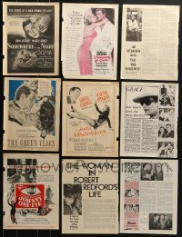 3s113 LOT OF 9 MOVIE MAGAZINE ADS 1940s-1950s different advertising for a variety of movies!