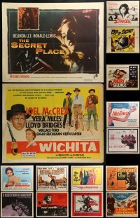 3s227 LOT OF 15 MOSTLY UNFOLDED HALF-SHEETS 1950s-1960s great images from a variety of movies!