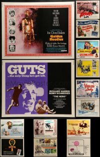 3s229 LOT OF 14 MOSTLY UNFOLDED HALF-SHEETS 1950s-1970s great images from a variety of movies!